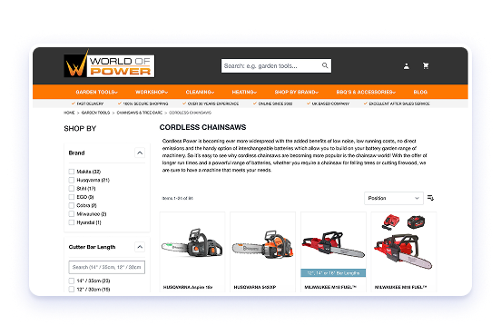 World of Power case study screenshot