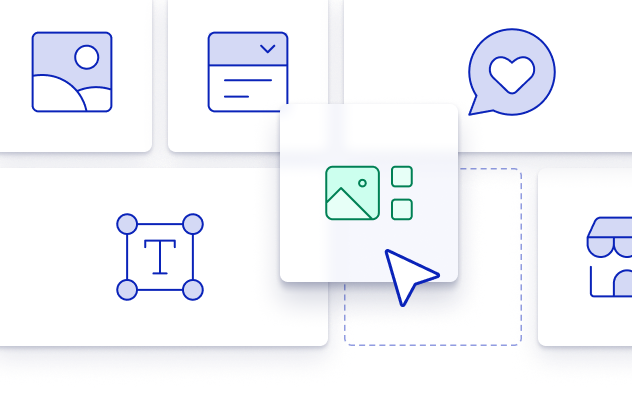 illustration of CMS components being dragged