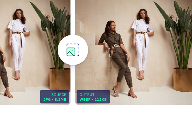 illustration of two images before and after optimisation
