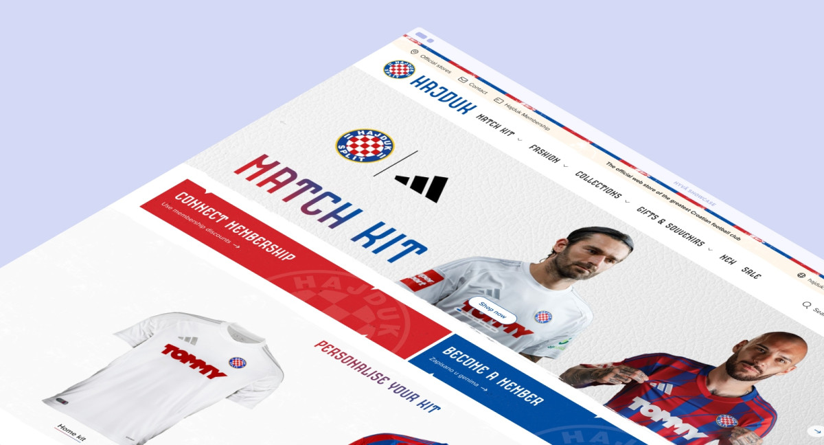 visual refresh of Hajduk&rsquo;s web shop